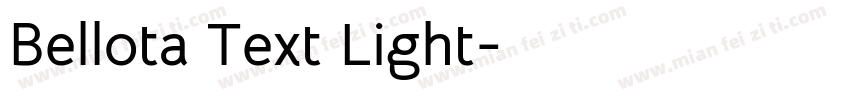 Bellota Text Light字体转换